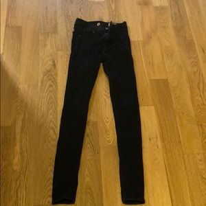 Rag & Bone Faded Black High Rise Legging Jeans
